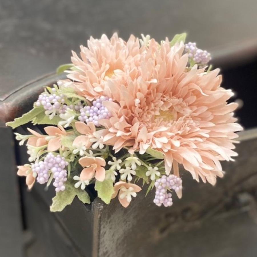 造花 フラワー ガーベラミックスバンドル vt-2154 造花 フェイクフラワー グレー 枯れ