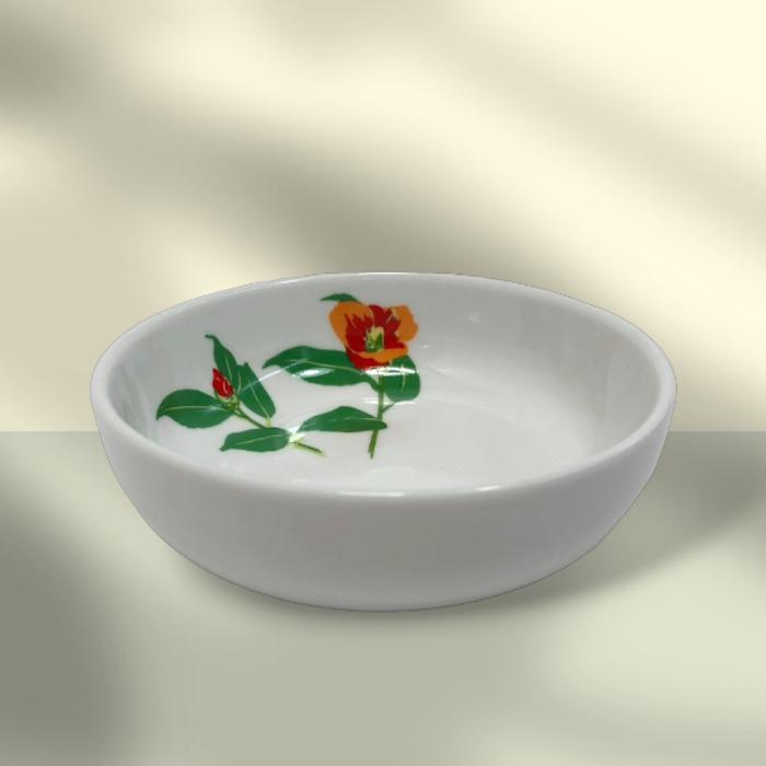 小鉢 陶器 椿柄 キッチン用品 食器 和食器 和柄 和風 Z-2310 : 三和