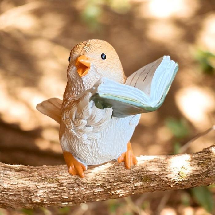 専用ページ　ミニチュアキッチン雑貨、鳥 ミニチュアアニマル ことりの読書 小鳥 小さな動物の世界 置物