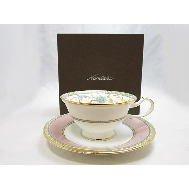 【ノリ竹】ヨシノ 紅茶・珈琲碗皿（さくら色）9983-7J/Y59587【新品】