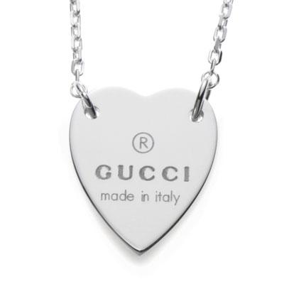 GUCCI（グッチ） トレードマーク 刻印 ハート モチーフ ネックレス 