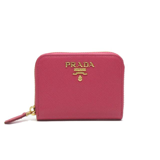 【美品】PRADA ケース 1MM268 PEONIA HOT，送料無料】 プラダ (PRADA) 小銭入れ コインケース レディース