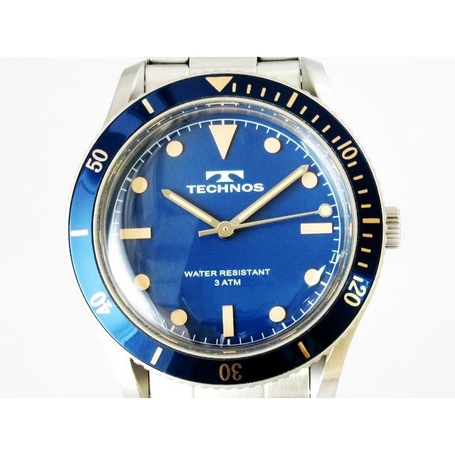 テクノス Technos 腕時計 メンズ クォーツ アンティークデザイン ブルー T5650sn 新品 サンワワールド 通販 Yahoo ショッピング