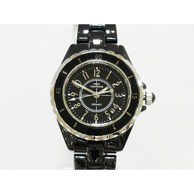 レディース 腕時計 オールブラック セラミック クォーツ ★ T9906BB