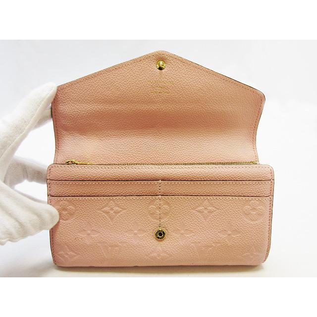 ルイヴィトン】 LOUISVUITTON 長財布 ポルトフォイユサラ アンプラント 