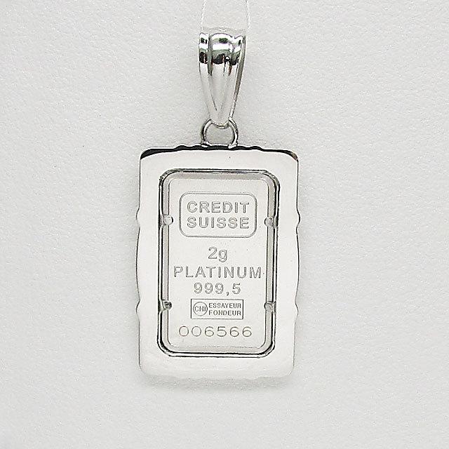 純プラチナ リバティコイン 2g インゴット Pt900枠付きペンダント