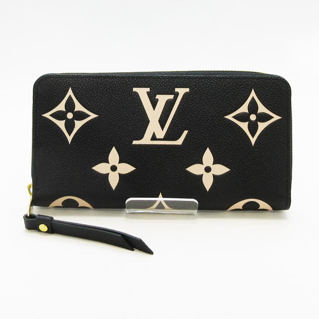 ルイヴィトン (LOUIS VUITTON) アンプラント ラウンドファスナー 長財布 ジッピーウォレット★M80481　ブラックベージュ【新品】(95552円)
