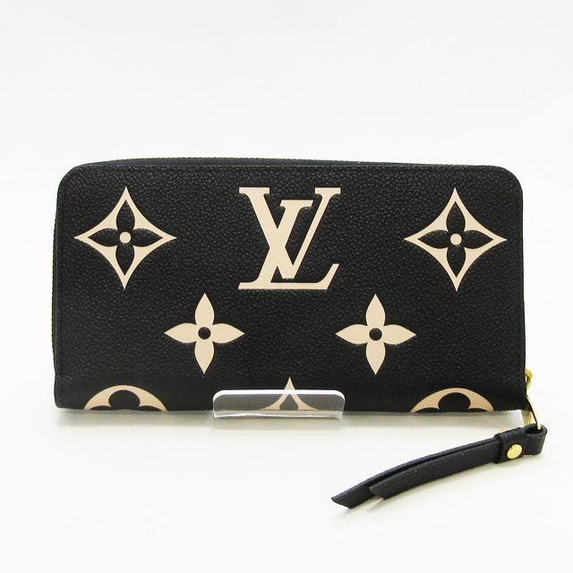 【ほぼ未使用】 ルイヴィトン (LOUIS VUITTON) アンプラント ラウンドファスナー 長財布 ジッピーウォレット★M80481　ブラックベージュ【新品】 【P2647590012】(95552円)