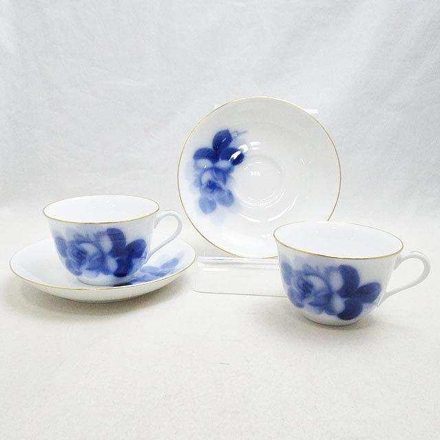 【大倉陶園】ブルーローズ コーヒーカップ＆ソーサー 78CR/8211 【新品】の画像