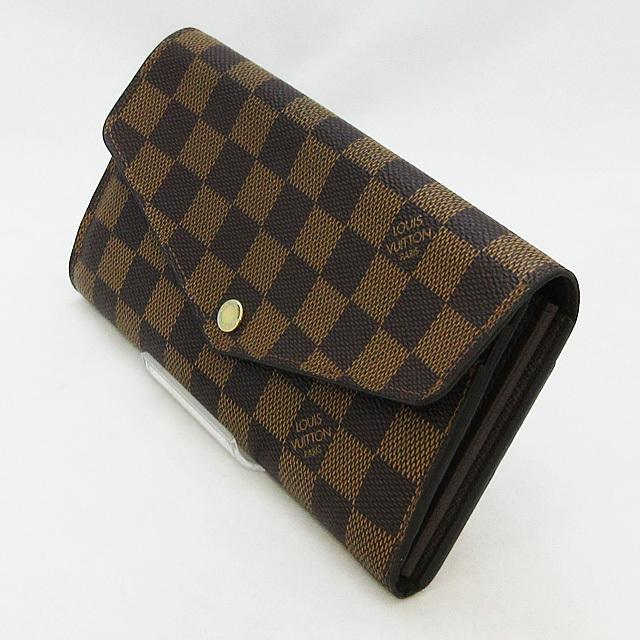 ルイヴィトン Louis Vuitton ダミエ ポルトフォイユサラ N63209 長財布 ユニセックス 送料無料 【中古】 LOUIS VUITTON（ルイ・ヴィトン） ダミエ ポルトフォイユ・サラ 財布