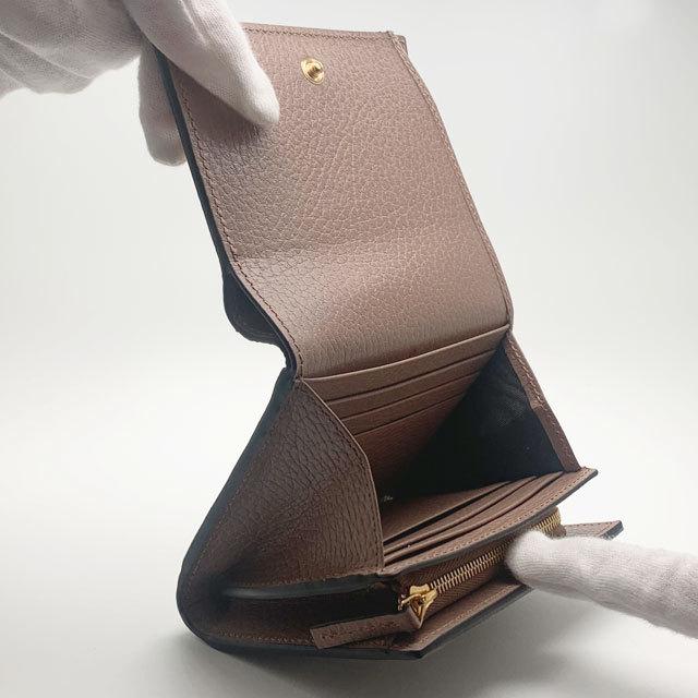 未使用 グッチ 現行 2つ折り財布 ウォレット GGスプリーム マーモント GUCCI（グッチ） GUCCI GGマーモント 財布 二つ折り財布 598587 17WAG
