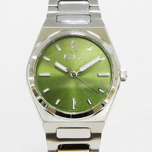 FURLA 【FURLA】フルラ TEMPO MINI テンポミニ シルバー グリーン 29mm  