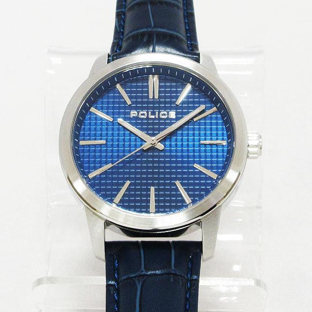 Police ポリス Raho ブルー シルバー ブルーレザーベルト 腕時計 メンズ クォーツ Ja 新品 サンワワールド 通販 Yahoo ショッピング