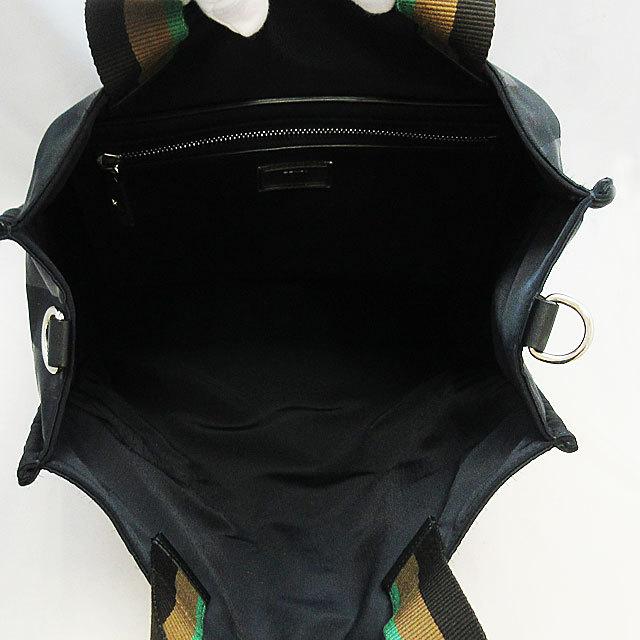 ✨FENDI✨フェンディ✨FF金具✨ナイロン✨ブラック✨ハンドバッグ✨ FENDI フェンディ FENDI ロゴ ナイロン ミニバッグ ハンドバッグ