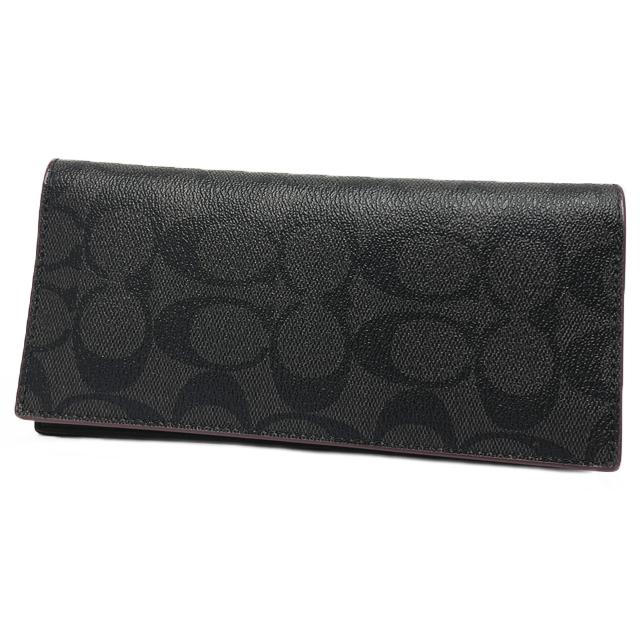 COACH コーチ アウトレット メンズ 長財布 シグネチャー キャンバス 