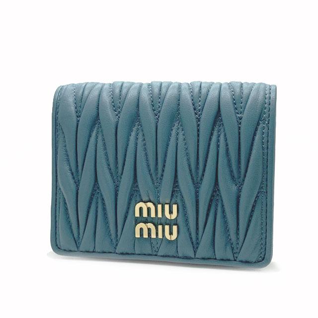 ミュウミュウ (MIUMIU) レディース 二つ折り財布 MATELASSE マトラッセ  