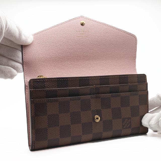新品】ルイヴィトン LOUIS VUITTON ダミエ ポルトフォイユ サラ ローズ 