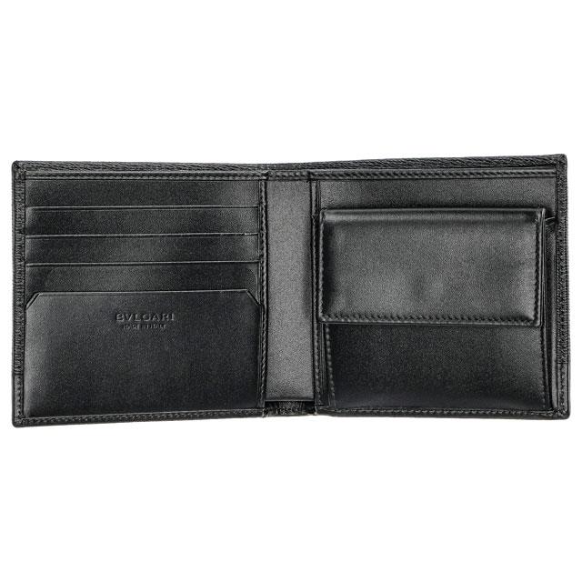 BVLGARI（ブルガリ） メンズ 二つ折り財布 280899 ブラック【新品