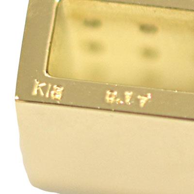 K18 ペンダントトップ 喜平用 パヴェダイヤ キューブ型 18金 K18 ペンダントトップ 喜平用 パヴェダイヤ キューブ型 18金