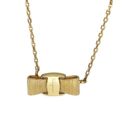 FERRAGAMO リボンネックレス ゴールド フェラガモ