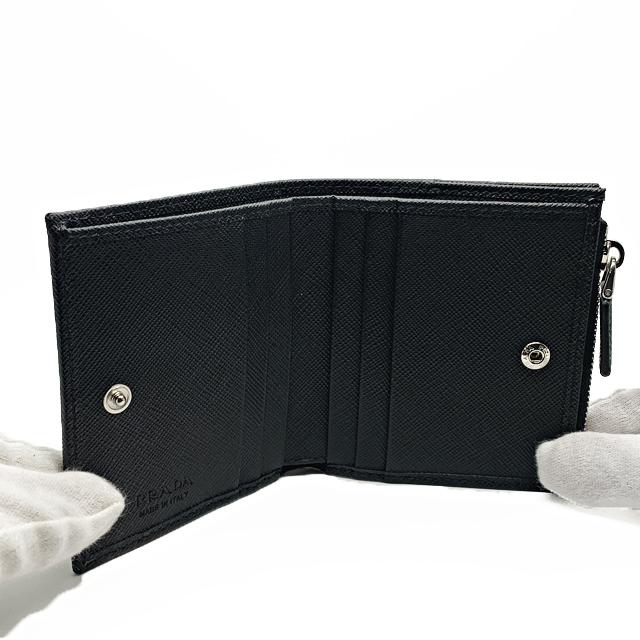 PRADA プラダ メンズ 二つ折り財布 NERO 2ML049 2DMH F0002【新品