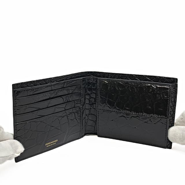 FERRAGAMO（フェラガモ） 財布 メンズ 二つ折り財布 ALLIGATOR 661454