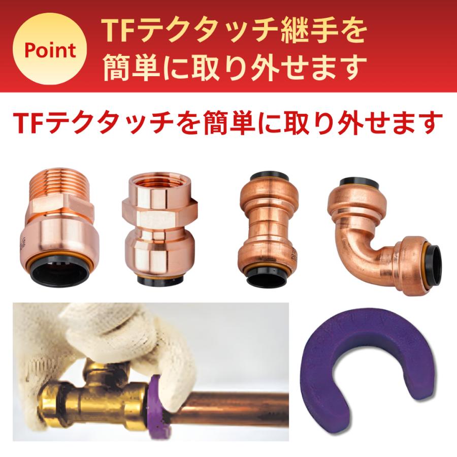 テクタッチ 樹脂製外し具 テクリップ 3/4 NJT銅管 東洋フィツティング
