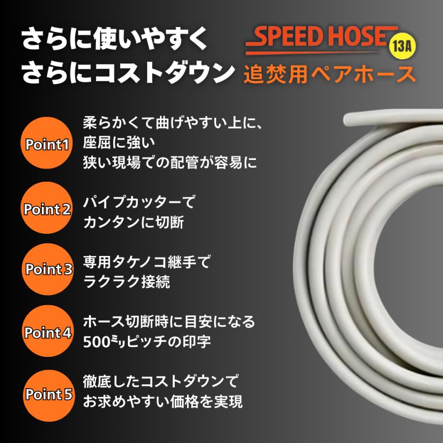 追い焚き ペアホース スピードホース 15A×10M リビラック SPH15W-10