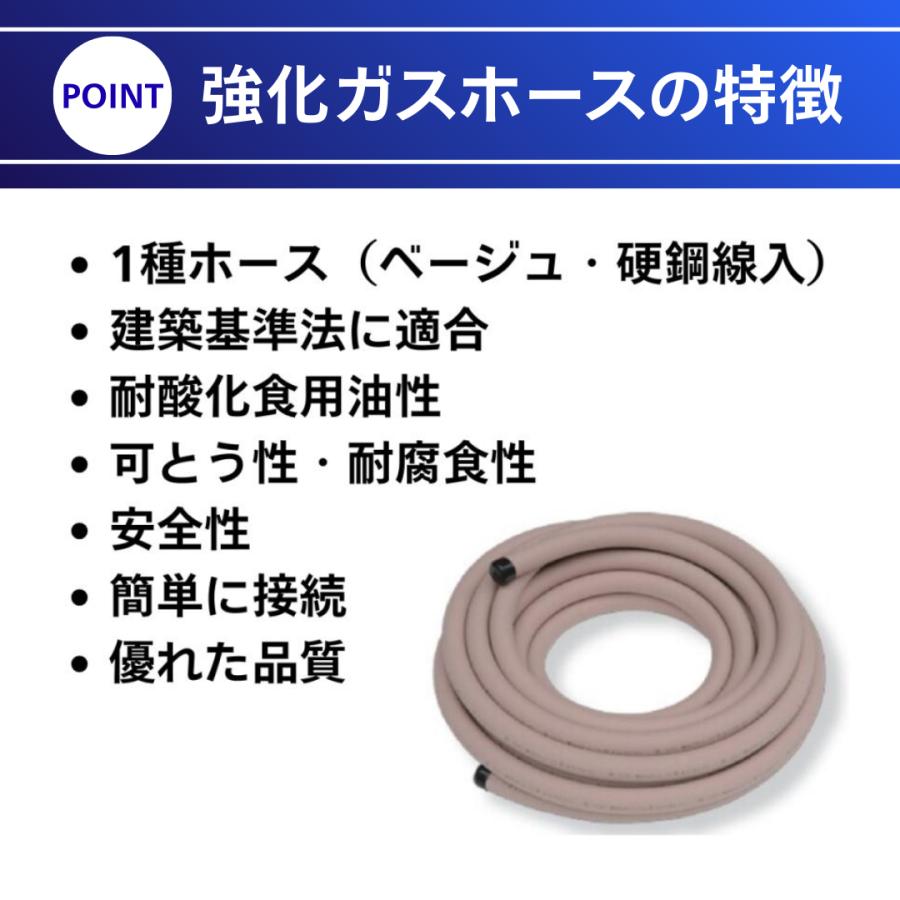 強化ガスホース 十川ゴム 3/4 1メートル 切り売り L型自在ユニオン金具