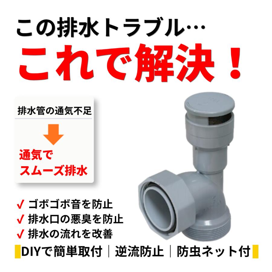 スイフトウォーター（急流）セット 未来工業 VVD-40LG 通気スイスイmini 排水通気弁 横引きワントラップ用