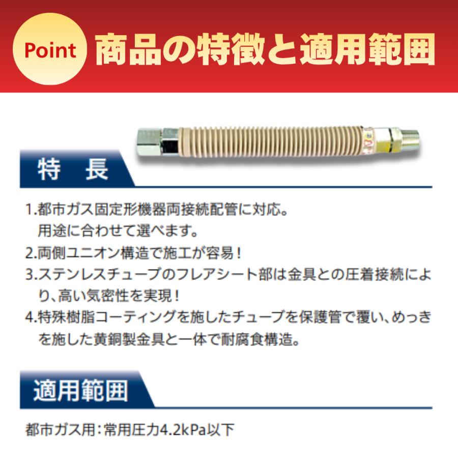 ソフレミニ FHO 3/4-350 都市ガス 金属 可とう管 ひょうたん印 日立