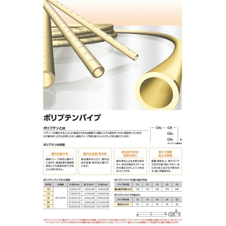 ブリヂストン ポリブデンパイプ（保温厚5mm） 呼び径 10×60M　2巻セット｜sanwayamashita｜03