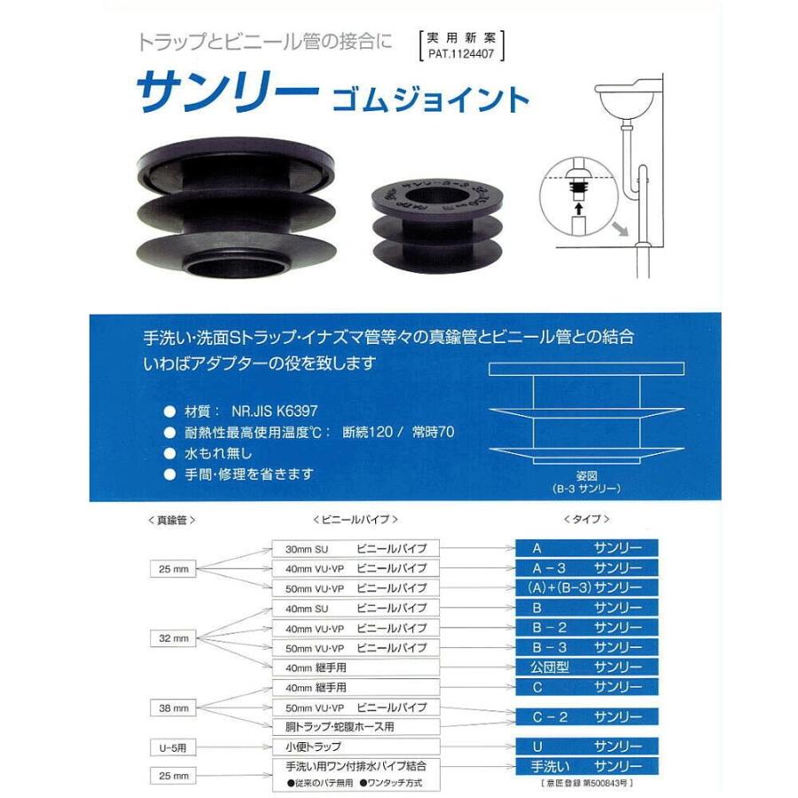 サンリーゴムジョイント　SG-B2 （10個セット）｜sanwayamashita｜02