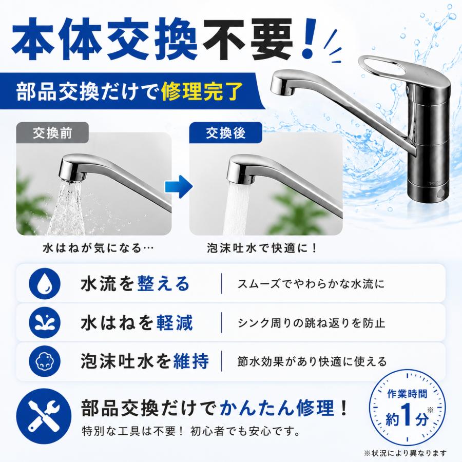 TOTO 蛇口 キャップ 泡沫キャップ TKGG30E TKGG31E 対応 THYB68-1 水栓