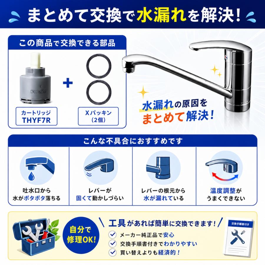TOTO TOTO THYF7R カートリッジ TH93A74Z2 Xパッキン セット TKJ31UF3R