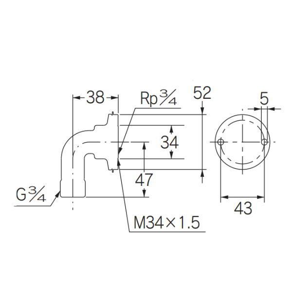 カクダイ ユニット取出し金具 20  648-311-20｜sanwayamashita｜03