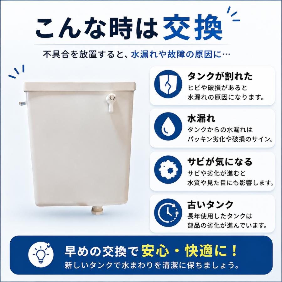 ジャニス TV10 METV10 代替品 トイレタンク 平付ロータンク 38mm 左