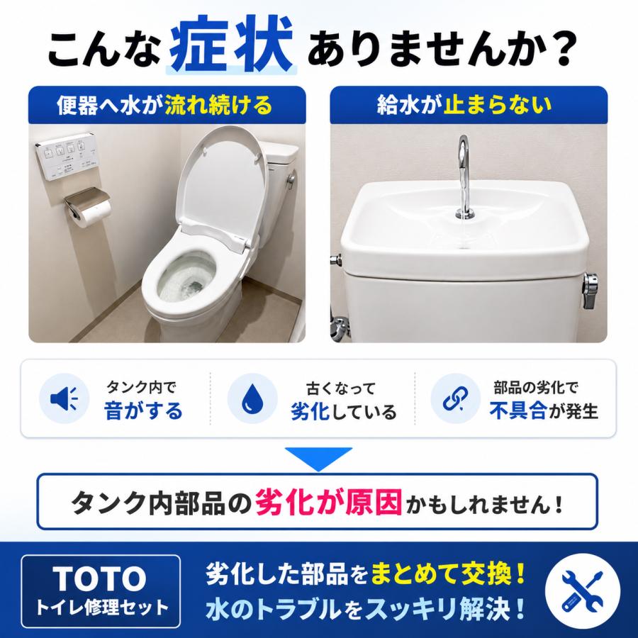 TOTO トイレタンク修理セット HH06005SR HH08008Z ボールタップ 排水弁