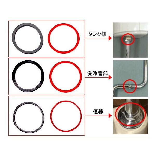 隅付ロータンク用洗浄管パッキンセット 32｜sanwayamashita｜02