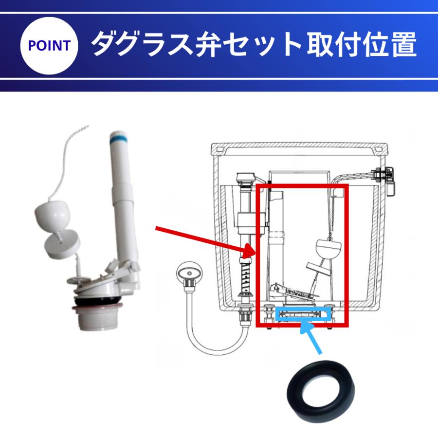 アサヒ衛陶 トイレタンク部品 CF6305DR ダグラス弁 CF151PSW 接続