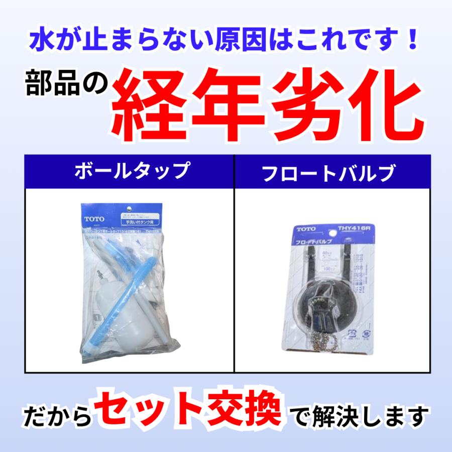 TOTO トイレタンク 修理セット THYS2A THY416R ボールタップ フロート 