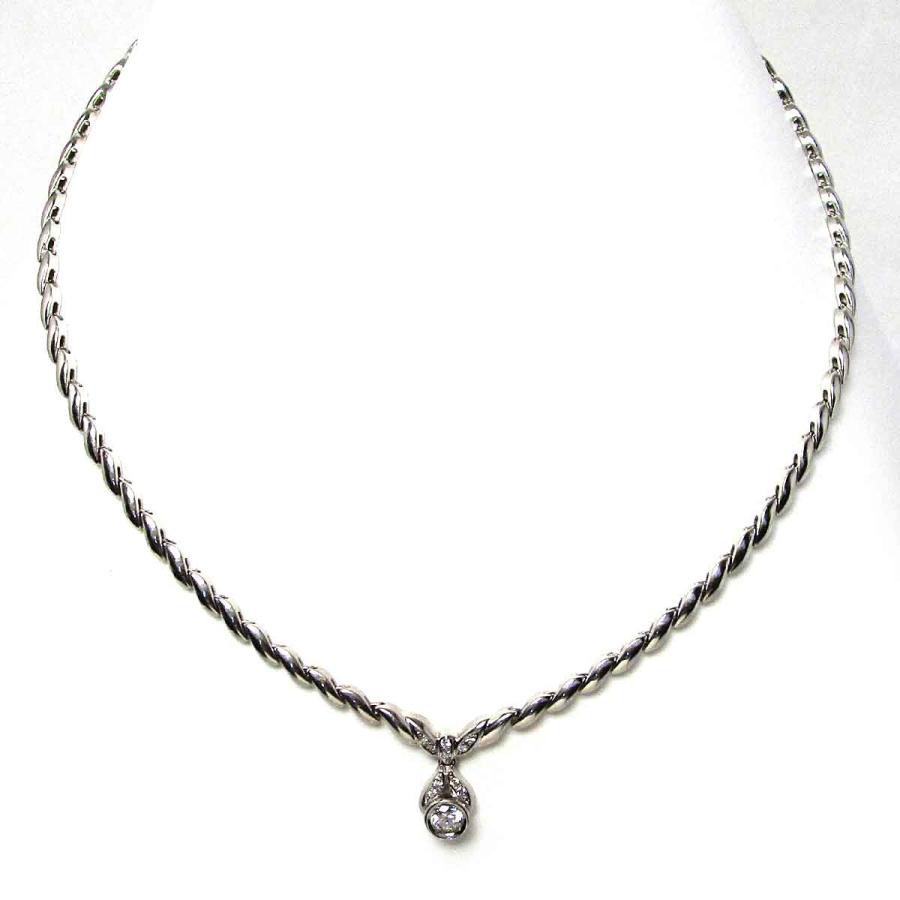 ノーブランド レディースネックレス ダイヤモンド Pt850 中古 グレード