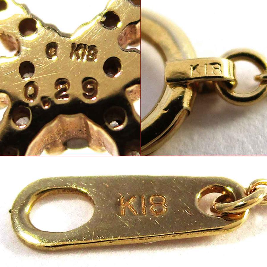 ノーブランド レディースネックレス ダイヤ/リボンモチーフ K18 中古 グレード：リサイクル・洗浄のみ サンヤ質店_4
