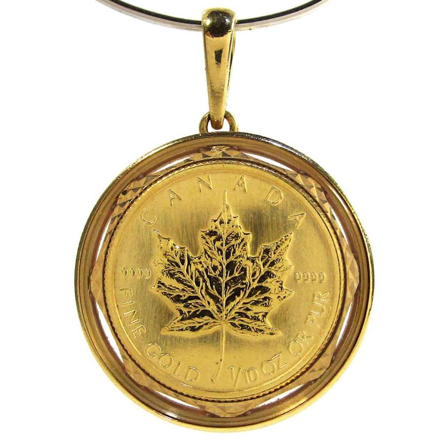 ノーブランド ペンダント メイプルリーフ金貨1/10oz 999.9/K18 中古
