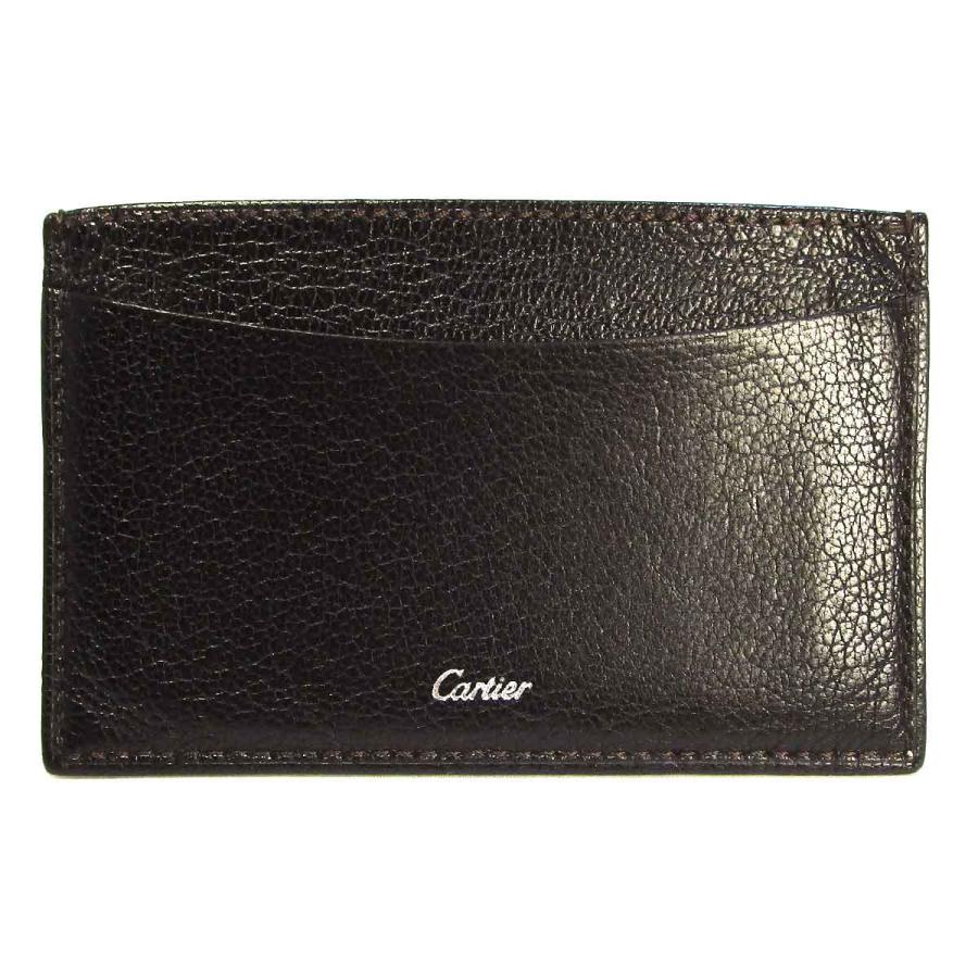 カルティエ カードケース L3001043 マスト カードホルダー 黒 中古