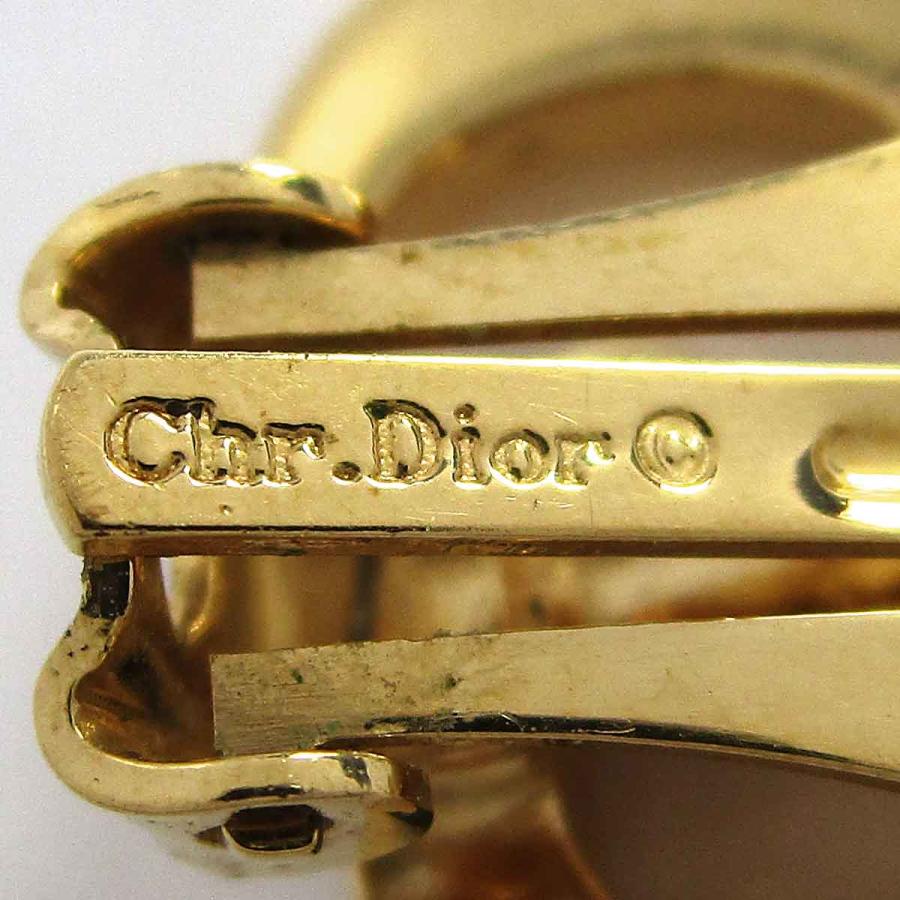 クリスチャン・ディオール イヤリング CDロゴ ラインストーン 金色 中古 グレード：A サンヤ質店_4