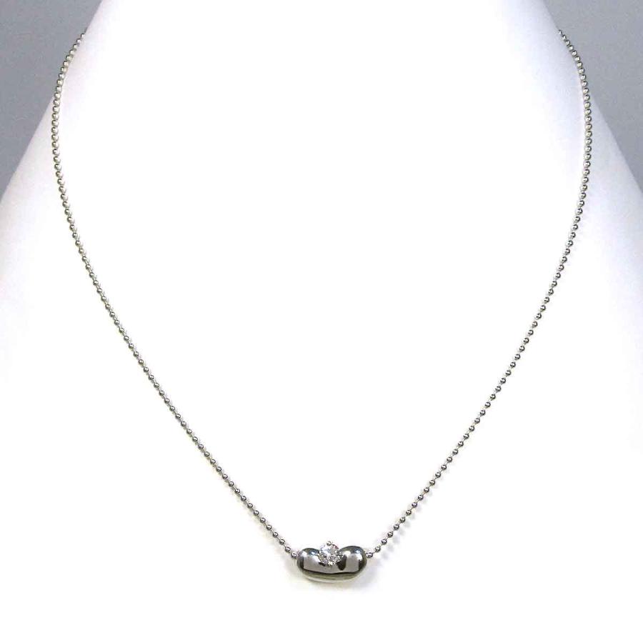 D＆D144 レディースネックレス ダイヤモンド（ビーン） Pt900 中古