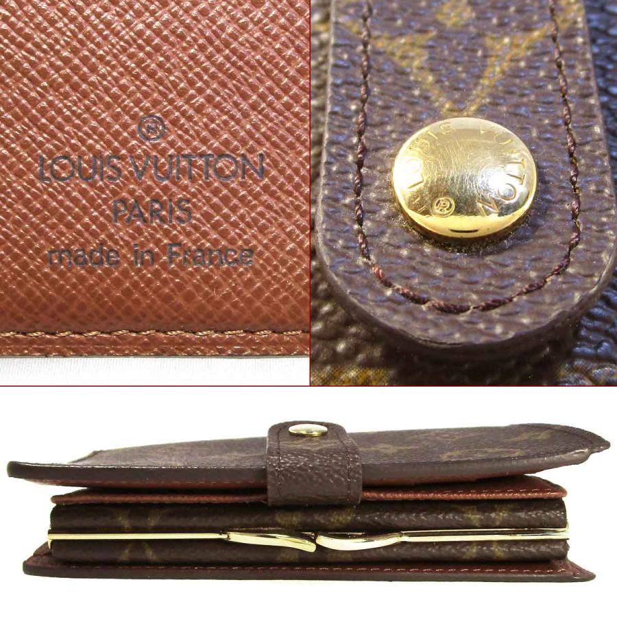 ルイヴィトン がまぐち財布 M61663 モノグラム ポルトモネ・ビエ・ヴィエノワ 茶系 中古 グレード：A サンヤ質店の画像