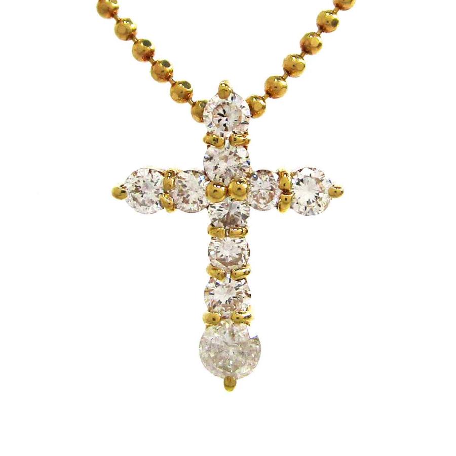 ノーブランド ネックレス ダイヤモンド/クロス K18 中古 グレード