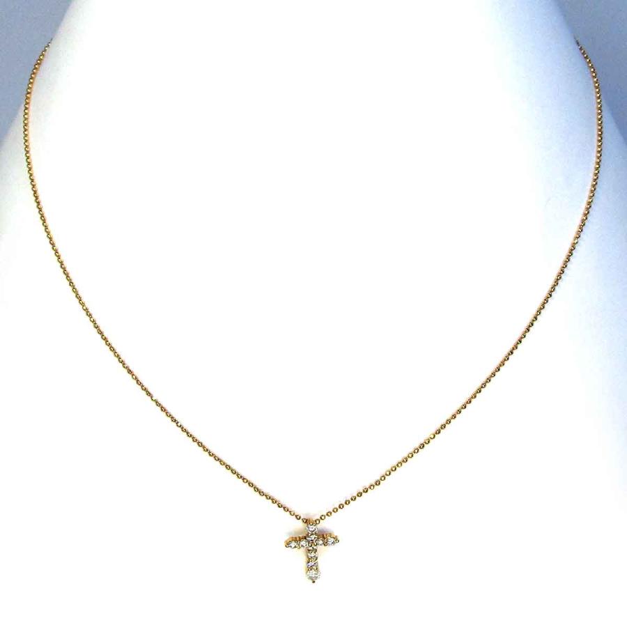 ノーブランド ネックレス ダイヤモンド/クロス K18 中古 グレード